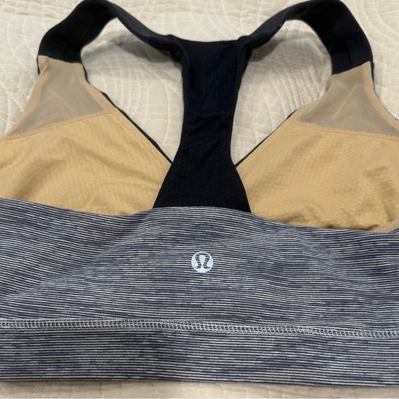 Lululemon Athletica Gray Sports Bra with V-Neck and Elastic Band - Picture 6 of 7